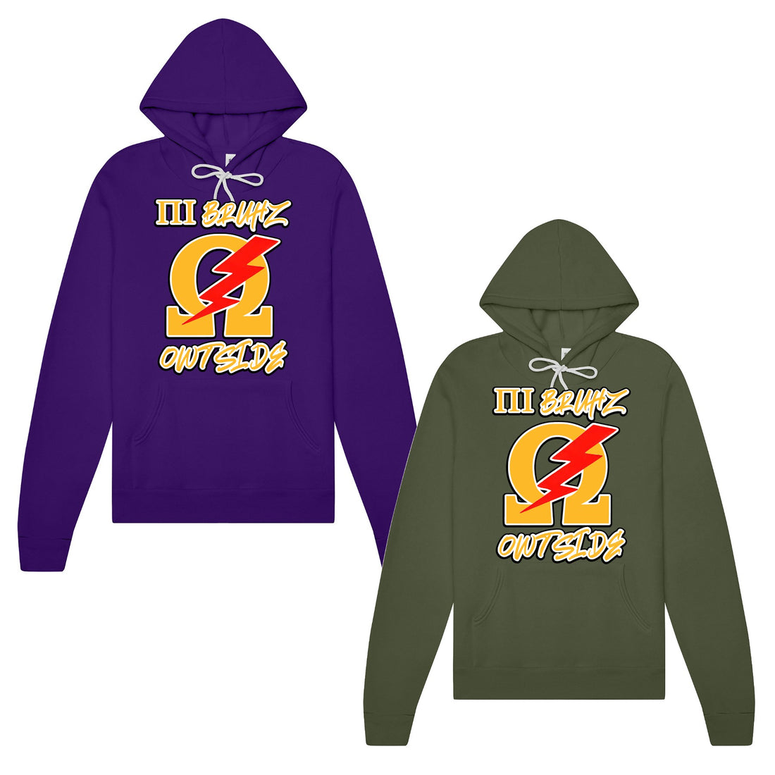 Profyle District - Pi Iota Bruhz Owtside Hoodie - Hoodie - Team Purple