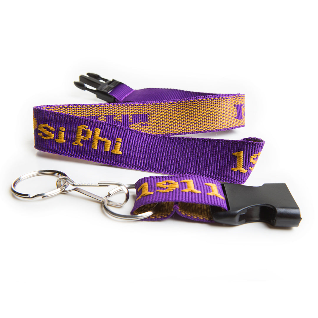 Profyle District - Woven Embroidered Lanyard - Omega Psi Phi, Purple -  - 