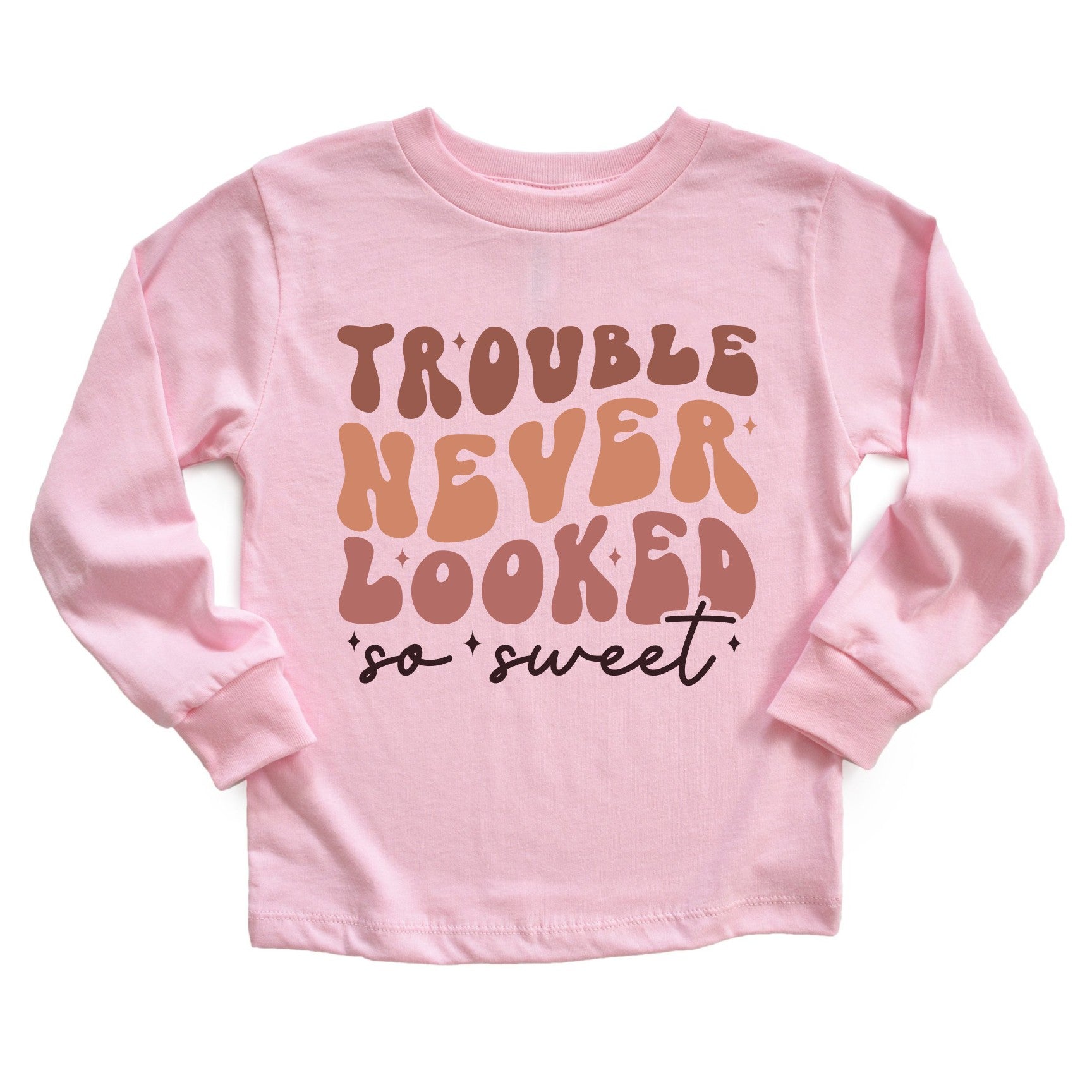 Profyle District - Trouble Never Looked So Sweet (Toddler) - Youth T-Shirts - Pink