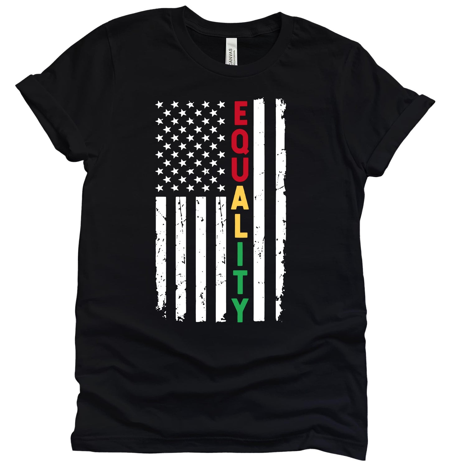 Profyle District - Equality Flag - T-Shirts - Black