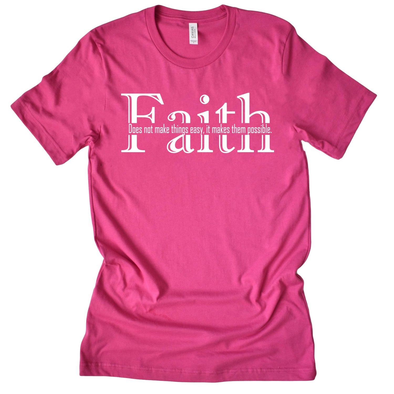 Profyle District - Faith Does Not Make Things Easy (In-Line) - T-Shirts - Berry