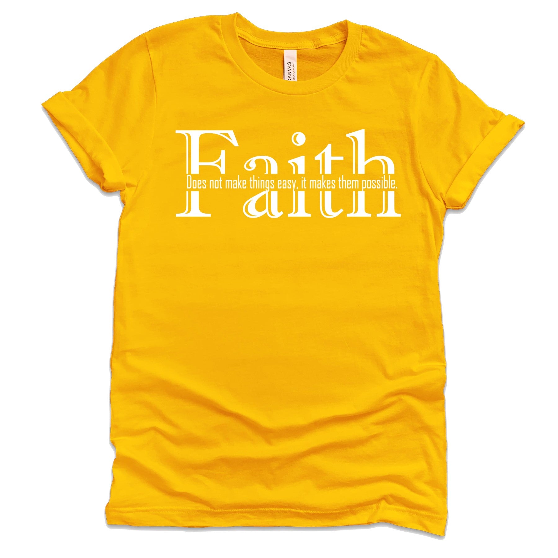 Profyle District - Faith Does Not Make Things Easy (In-Line) - T-Shirts - Mustard