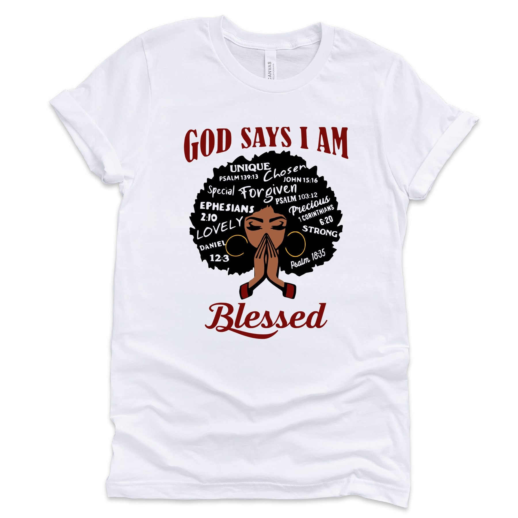 Profyle District - God Says I Am Blessed - T-Shirts - White