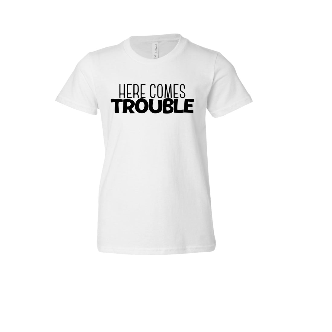 Profyle District - Here Comes Trouble (Youth) - Youth T-Shirts - White