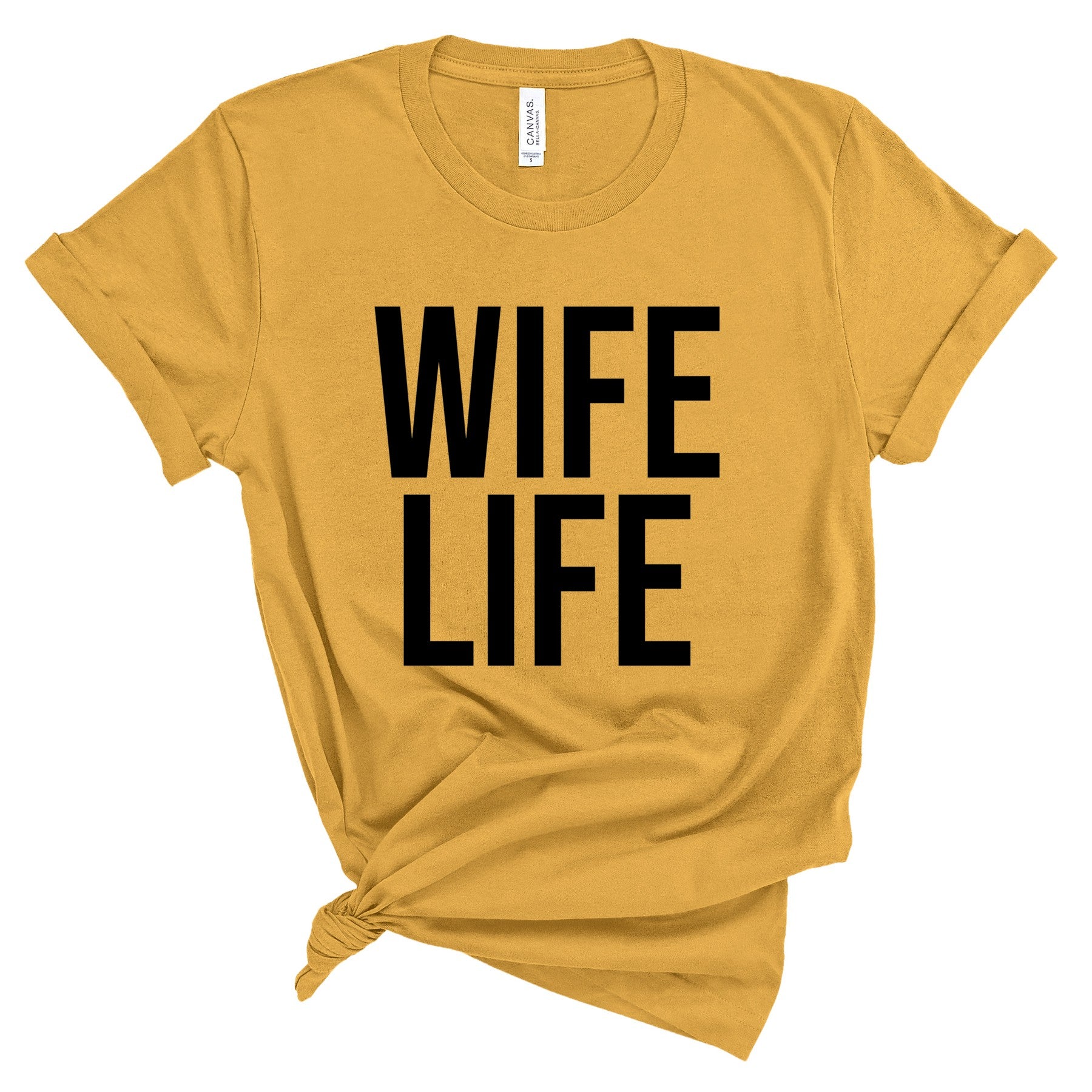 Profyle District - Wife Life - T-Shirts - Mustard