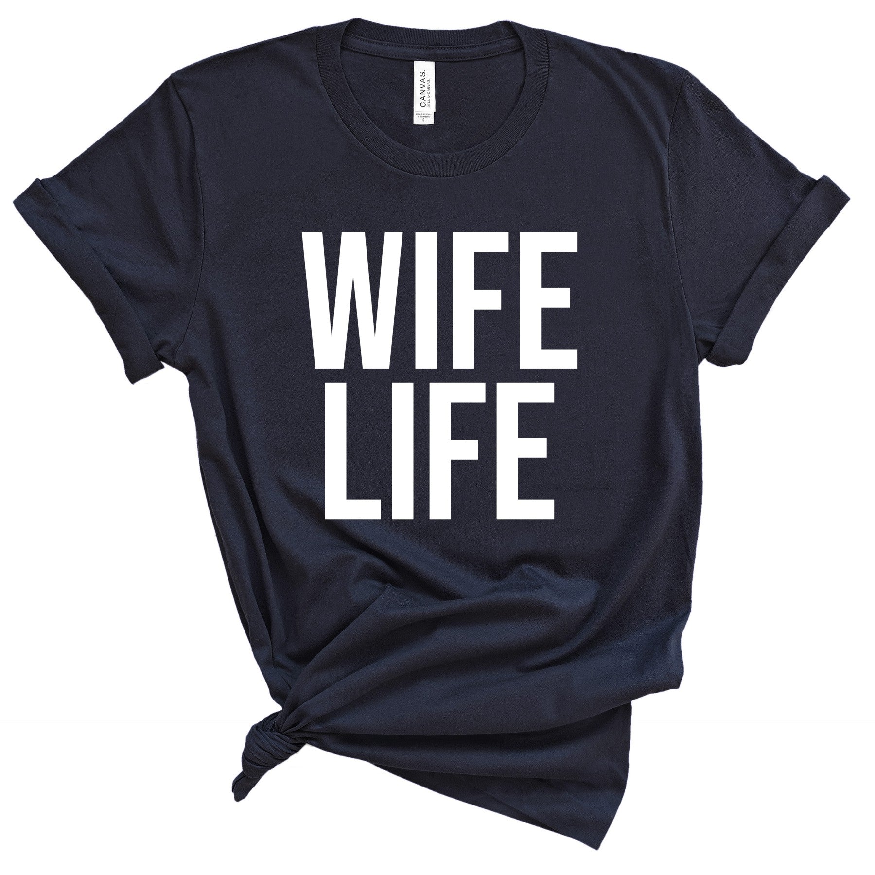 Profyle District - Wife Life - T-Shirts - Navy